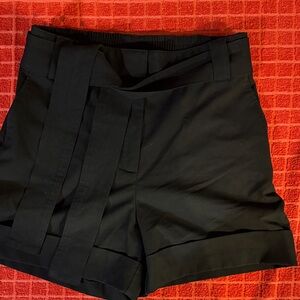 Rachel Zoe High Waist Black Women's Shorts
